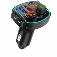 FM предавател и бързо зарядно за кола с USB-C и USB-A бързо захранване HF67 HF67 HF67